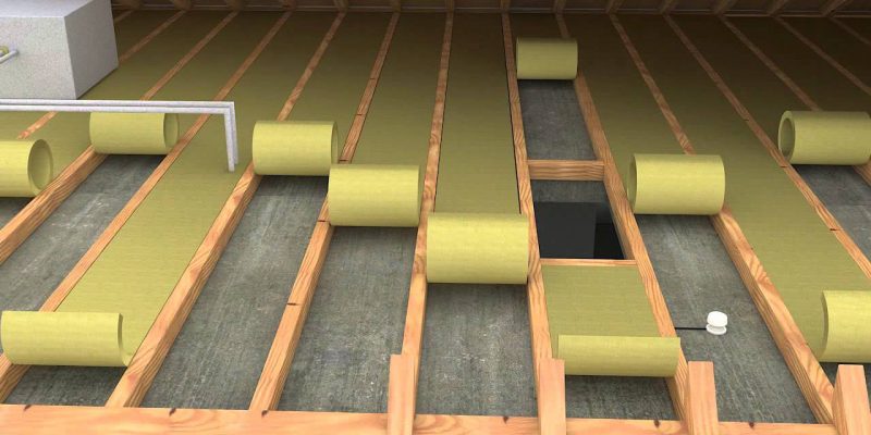 نصب پشم سنگ تختهای در دیوار و سقف، مثال کاربردی در ساختمان