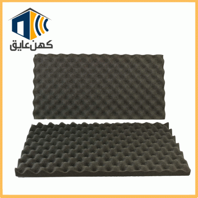 فوم شانه تخم مرغی عایق صدا با ابعاد 2 در 1 متر و ضخامت‌های مختلف، مناسب برای کنترل صدا و کاهش پژواک