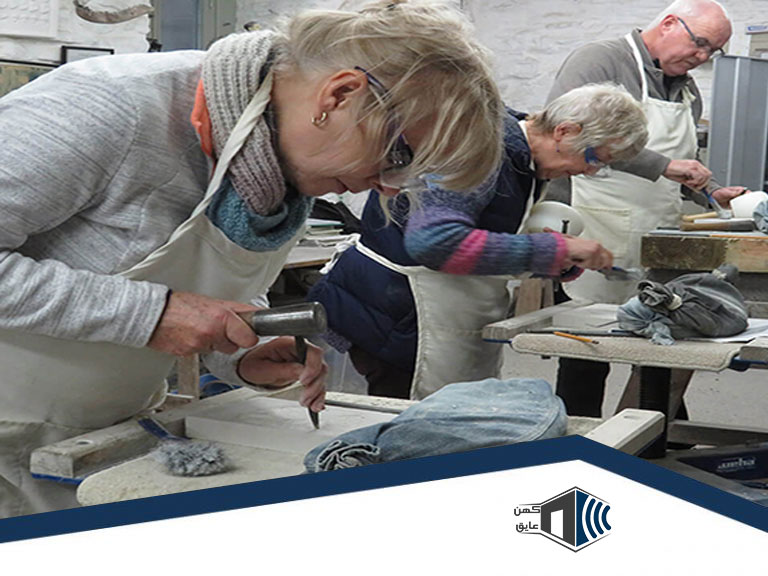 سنگ-تراشی-در-کارگاه-خانگی