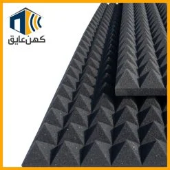 مقایسه ضخامتهای مختلف عایق صوتی مدل هرمی، شامل 3.5 و 5 سانتیمتر برای انتخاب مناسبتر