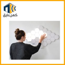 نصب لامپ لمسی روی دیوار توسط یک الگوی زیبا