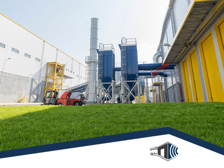 چمن مصنوعی در یک محیط صنعتی، کاهش سر و صدا و ایجاد فضایی دلنشین