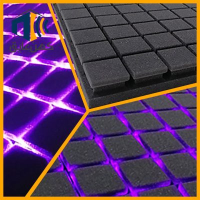 3 حالت مختلف پنل اکوستیک نوری در حالتهای خاموش روشن و شب