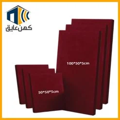 رنگهای متنوع عایق صوتی دکوراتیو در نمایشگاه.