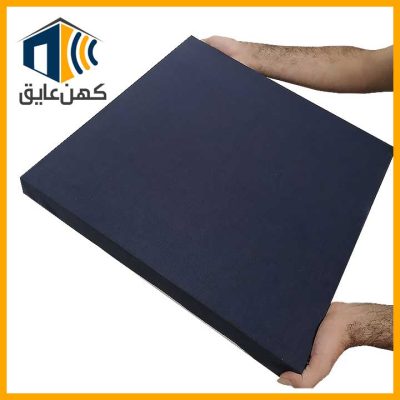 نمای نزدیک از بافت پارچه عایق صوتی.