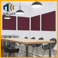 اتاق کنفرانس با استفاده از عایق صوتی دکوراتیو.