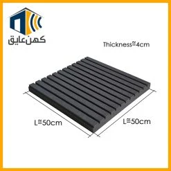 نمای نزدیک ساختار اسلات‌های چوبی پنل SLATO