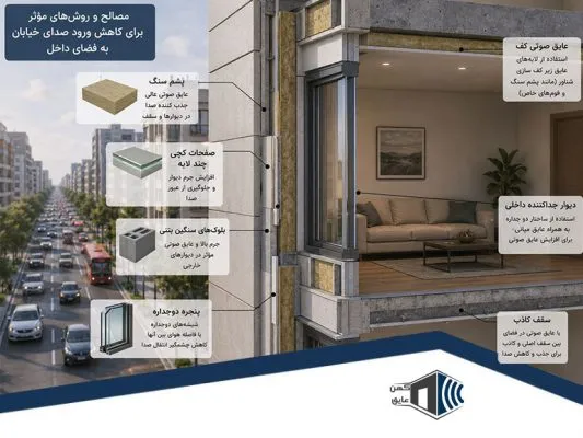 کاهش صدای خیابان در ساختمان